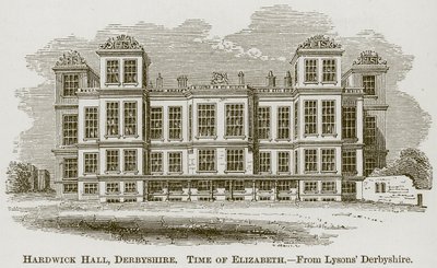 Hardwick Hall, Derbyshire, illustratie uit De Omvattende Geschiedenis van Engeland door English School