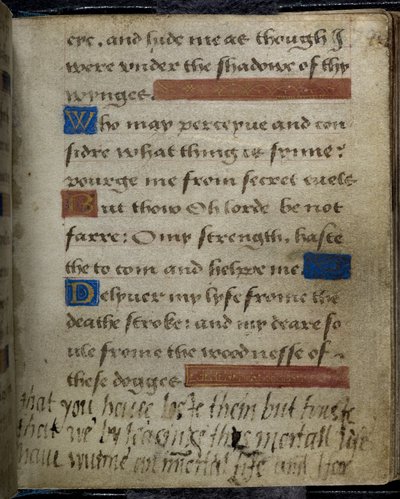 Inscriptie geschreven, in de marge, door Lady Jane Grey aan haar vader, de Hertog van Suffolk, uit Lady Jane Grey