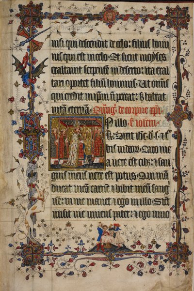 Het Feest van Corpus Christi, uit het Lovel Lectionarium, voor 1408 door English School