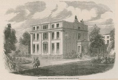 Harley House, New Road, Londen, de residentie van de koningin van Oude door English School