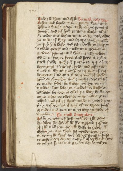 Medische en culinaire recepten, c.1395 door English School