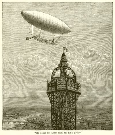 Hij stuurde zijn ballon rond de Eiffeltoren door English School