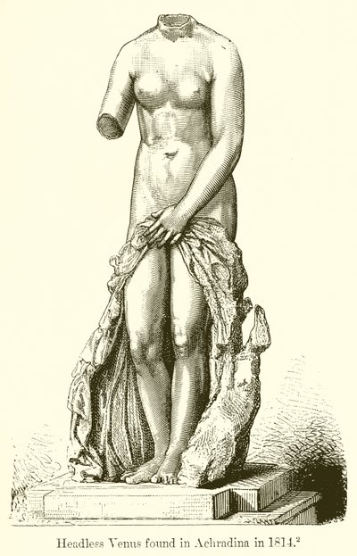 Hoofdloze Venus gevonden in Achradina in 1814 door English School