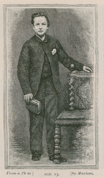 Henry Arthur Jones, toneelschrijver, 13 jaar oud door English School