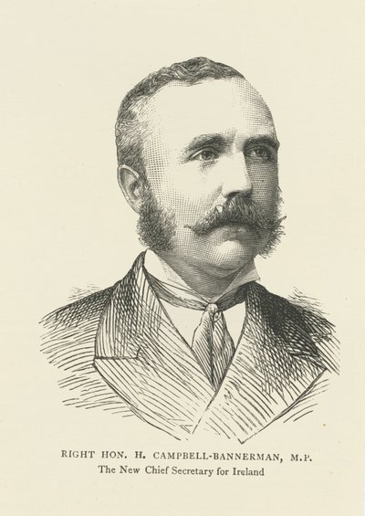 Henry Campbell-Bannerman als Chief Secretary for Ireland (gravure) door English School