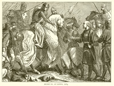 Hendrik III in Lewes, 1264 door English School