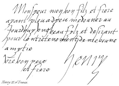 Hendrik III van Frankrijk door English School