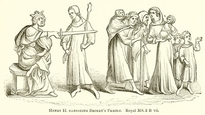 Hendrik II verbant de familie van Becket door English School