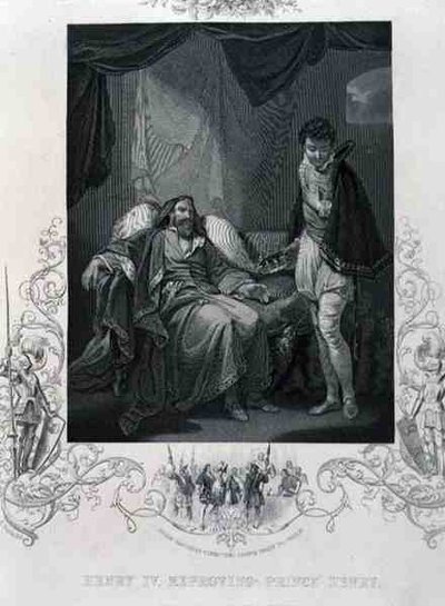Henry IV Berispt Prins Henry, uit Henry IV door William Shakespeare (1564-1616) door English School