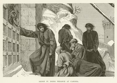 Hendrik IV doet boete in Canossa door English School