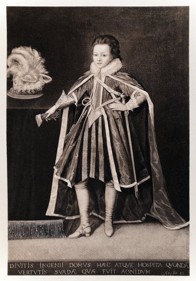 Henry, Prins van Wales, uit James I en VI, gedrukt door Manzi Joyant & Co. Parijs, 1904 door English School