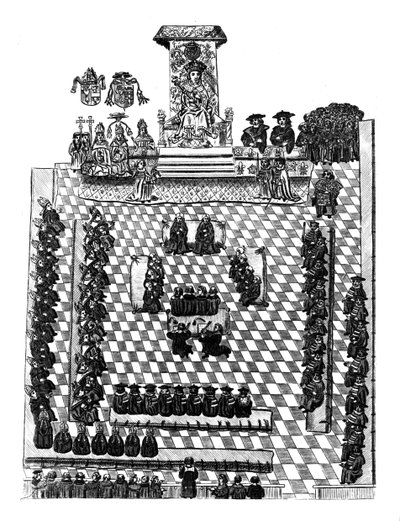 Hendrik VIII in het Parlement door English School