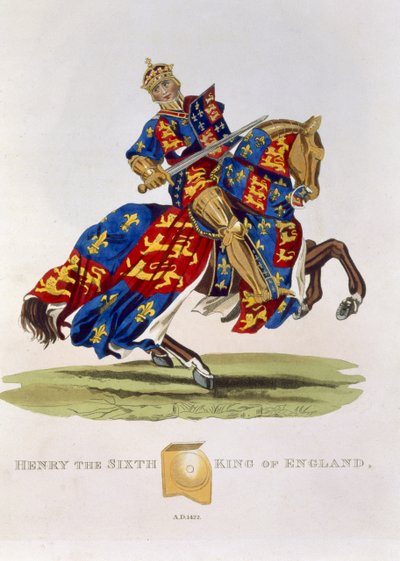 Hendrik VI, Koning van Engeland (1421-71), 1422, uit Oud Wapenrusting, door Samuel Rush Meyrick, 1824 door English School