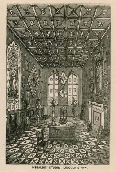 Heraldiek Studio, Lincolns Inn, Londen door English School