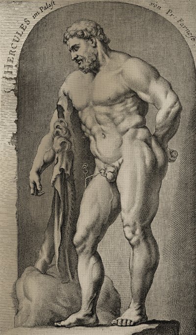 Hercules haalt de gouden appels van de Hesperiden door English School