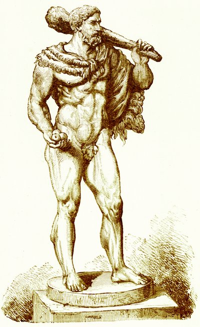 Hercules, illustratie uit Geschiedenis van Rome door Victor Duruy, gepubliceerd 1884 door English School