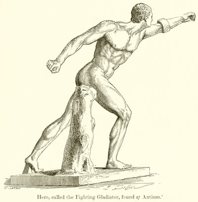 Held, genaamd de Vechtende Gladiator, gevonden in Antium door English School