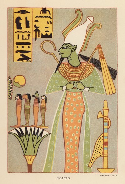 Herodotus: Osiris (kleur litho) door English School