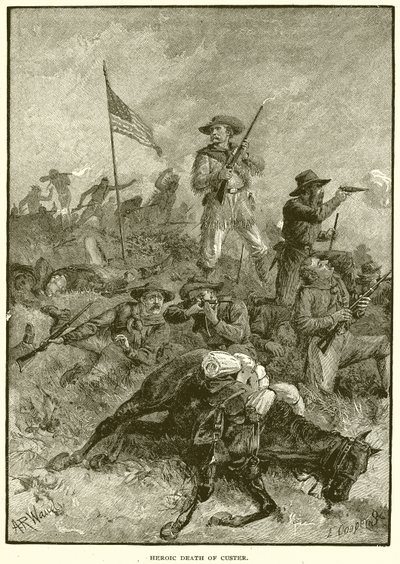 Heroïsche dood van Custer door English School