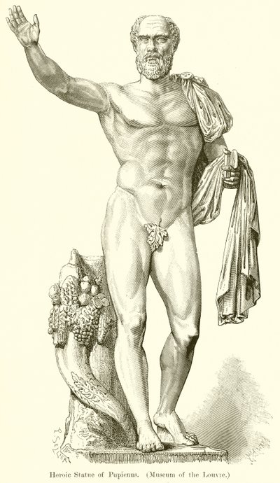 Heroïsch standbeeld van Pupienus (Louvre) door English School