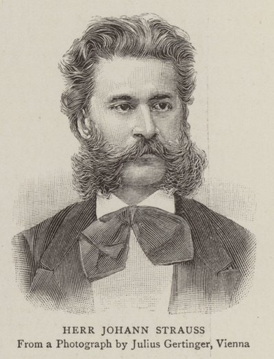 Herr Johann Strauss (gravure) door English School
