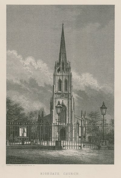 Highgate Kerk, Londen door English School