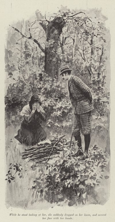 Zijn goede fee, door Mary Elizabeth Braddon (litho) door English School
