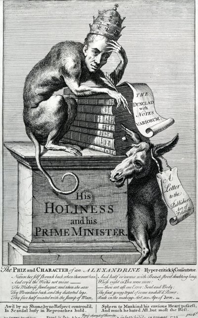 Zijne Heiligheid en Zijn Eerste Minister, 1729 door English School