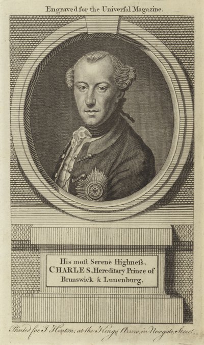 Zijne Doorluchtige Hoogheid, Charles, Erfprins van Brunswick & Lunenburg door English School