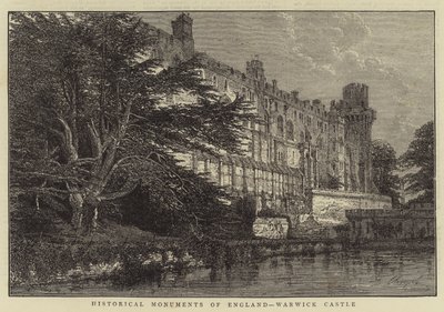 Historische Monumenten van Engeland, Warwick Castle (gravure) door English School