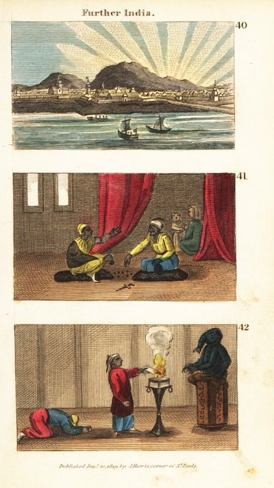 Historische uitzichten van Verder India (Zuidoost-Azië) door English School