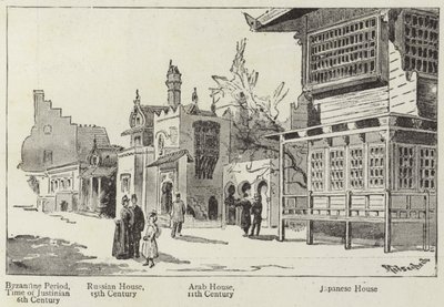 Geschiedenis van Menselijke Woningen op de Parijse Tentoonstelling door English School