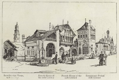 Geschiedenis van Menselijke Woningen op de Parijse Tentoonstelling door English School
