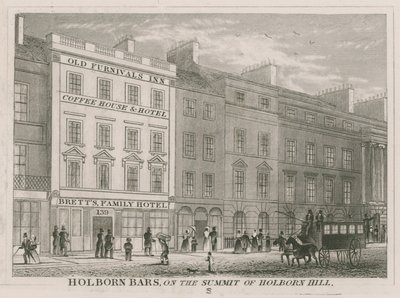 Holborn Bars, op de top van Holborn Hill door English School