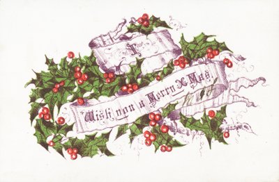Hulst en Bessen, Kerstkaart door English School