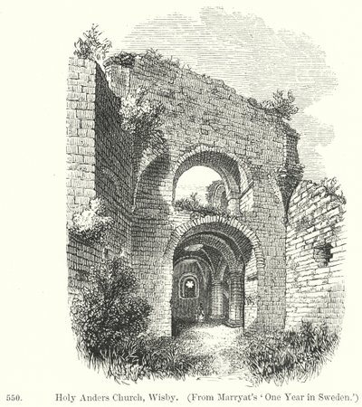 Holy Anders Church, Wisby (gravure) door English School