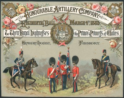 Honourable Artillery Company, Regimentsbal, 4 maart 1885 door English School