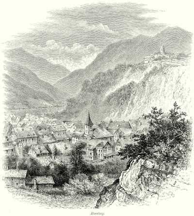 Hornberg (gravure) door English School