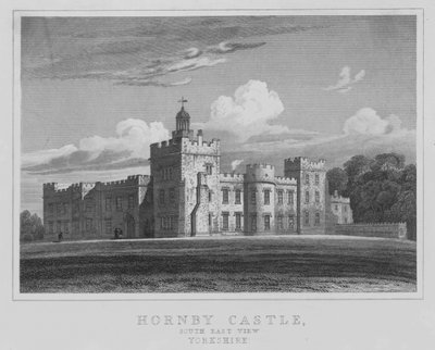 Hornby Castle, Zuidoostelijk Uitzicht, Yorkshire (gravure) door English School