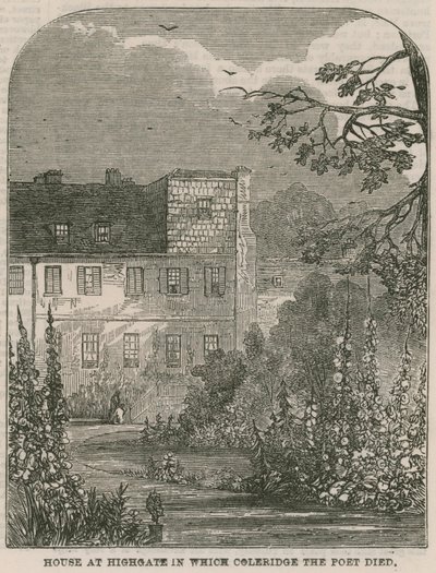 Huis in Highgate, Londen, waar de dichter Samuel Coleridge stierf door English School