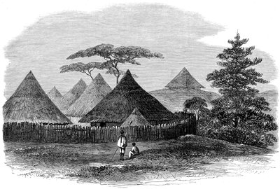 Huis in Magdala, uit De Britse expeditie naar Abessinië, 1868 door English School