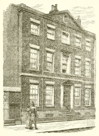 Huis in Rodney Street, Liverpool, waar Mr. Gladstone werd geboren door English School