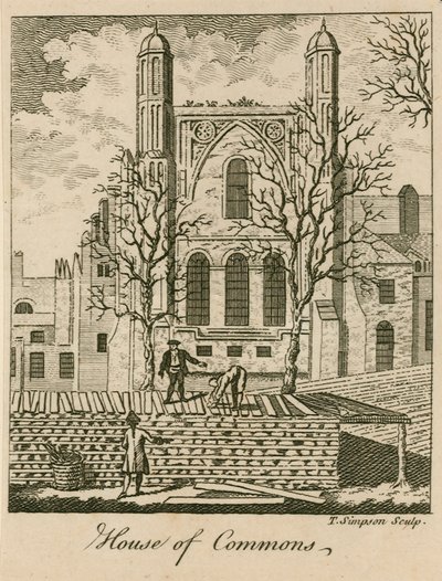 Lagerhuis, Westminster, Londen door English School