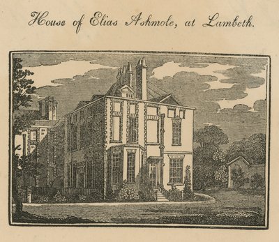 Huis van Elias Ashmole in Lambeth door English School