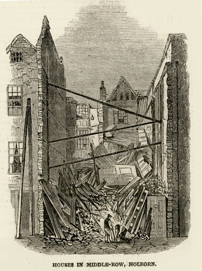 Huizen in Middle-Row Holborn door English School