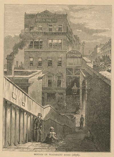 Huizen in Waterloo Road, 1876 door English School