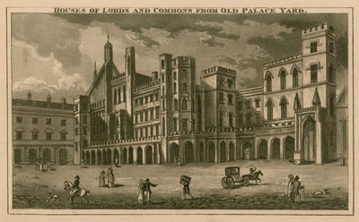 Hogerhuis en Lagerhuis vanaf Old Palace Yard door English School