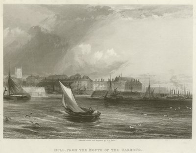 Hull, vanaf de monding van de haven door English School
