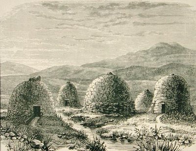 Hutten in Uig in ca. 1880, uit 