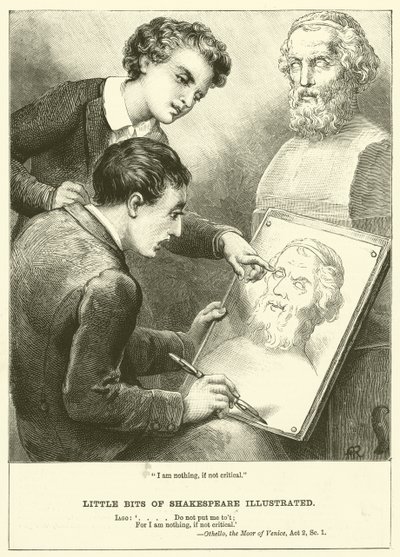 "Ik ben niets, als ik niet kritisch ben" (gravure) door English School